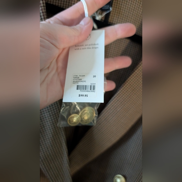 Lane Bryant The Bryant Blazer Plaid Double Breasted Jacket Womens Plus Sz 20 NWT - Picture 5 of 12